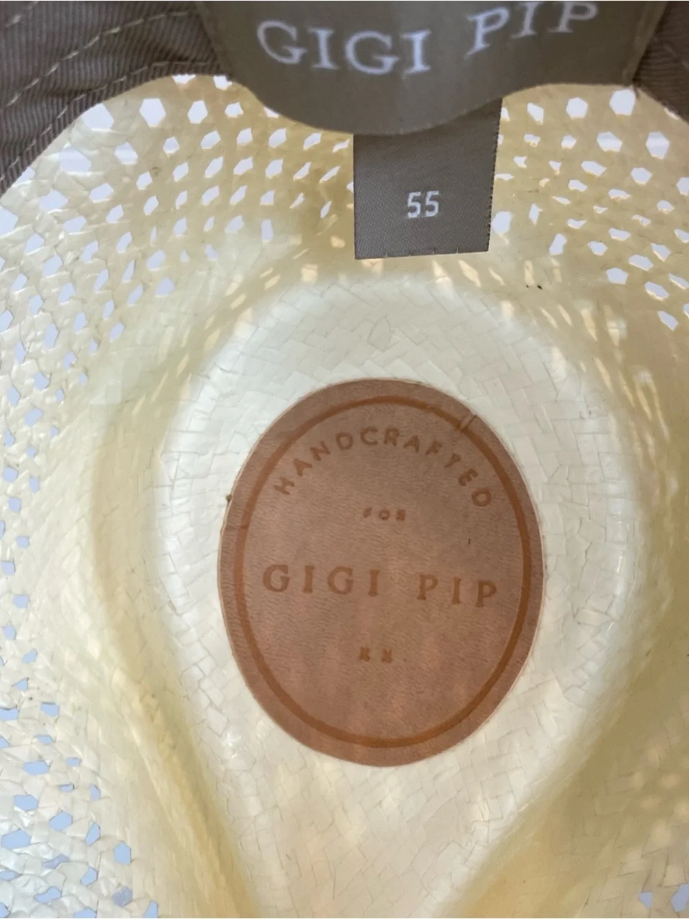 ‼️GIGI PIP‼️Nell Vented Fedora Straw Hat, Size 55 (XS)